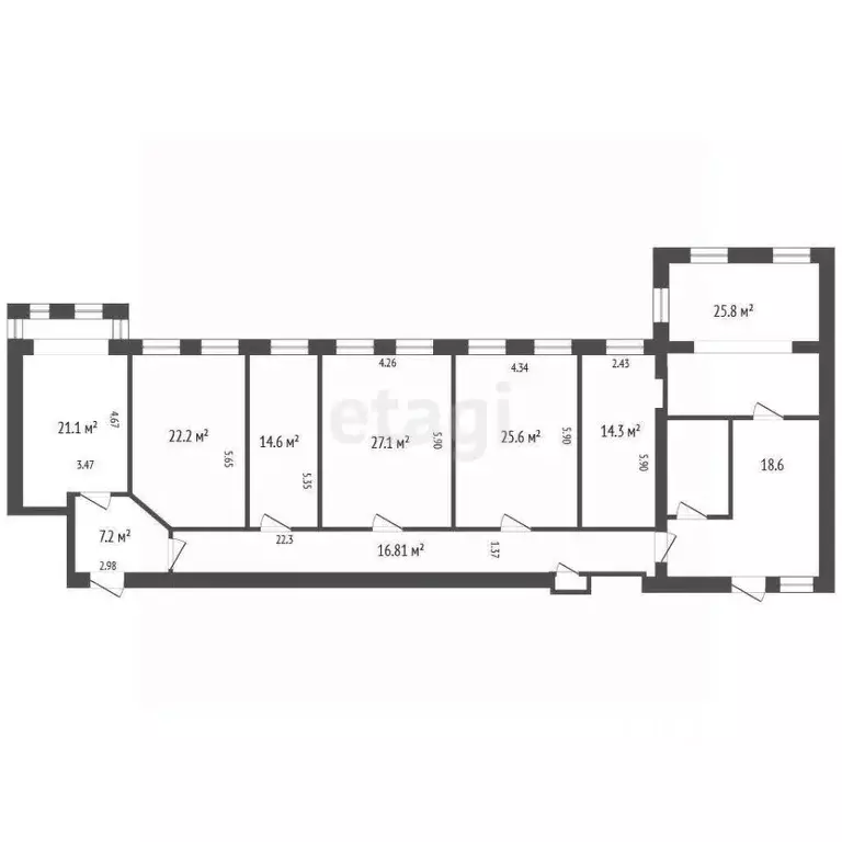 Комната Санкт-Петербург ул. Комсомола, 13 (25.6 м) - Фото 1