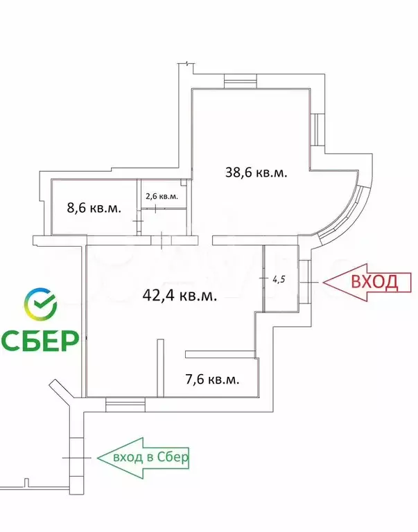 Помещение свободного назначения 106.7 кв.м - Фото 1