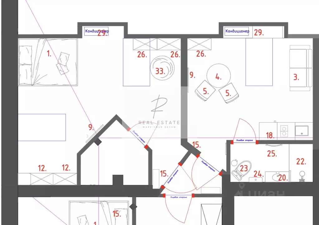 1-к кв. Татарстан, Казань ул. Карла Маркса, 3 (45.3 м) - Фото 1