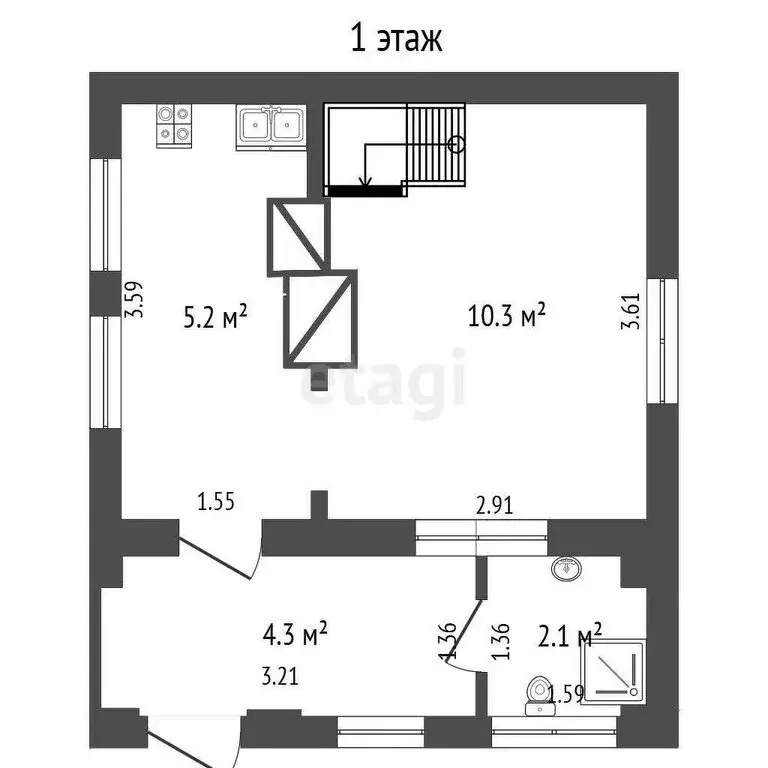 Дом в Калининград, СТ Пчёлка, 19-й проезд (48 м) - Фото 1