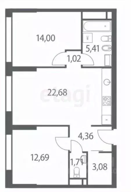 2-к кв. Саратовская область, Балашов ул. 30 лет Победы, 134 (37.0 м) - Фото 2