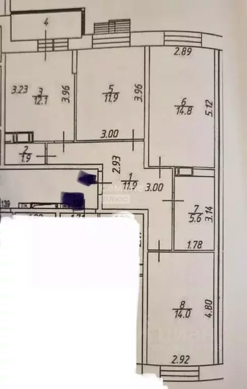 3-к кв. Московская область, Люберцы городской округ, Мирный пгт ул. ... - Фото 2