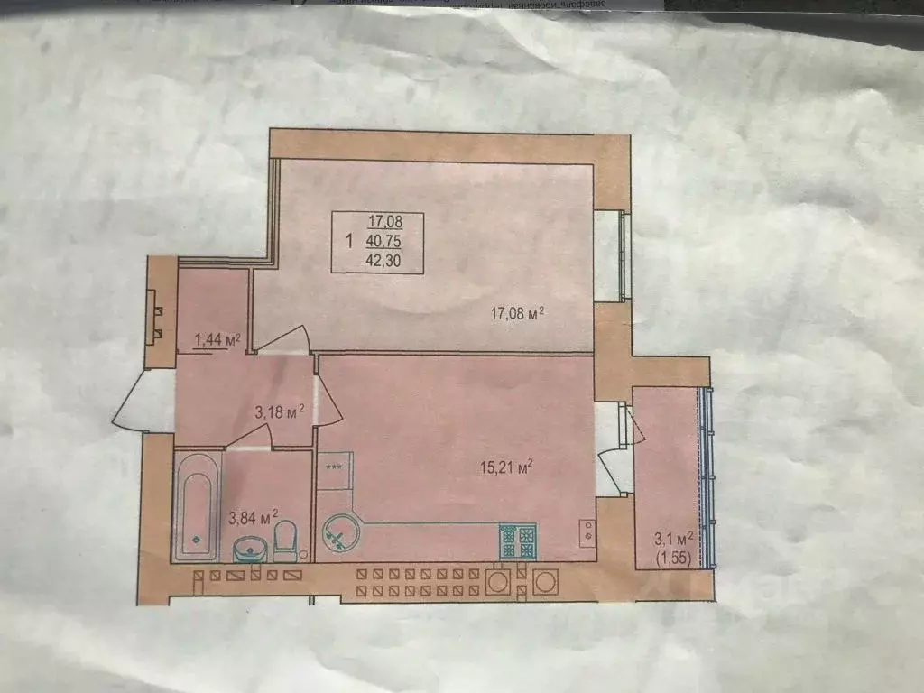 1-к кв. Костромская область, Кострома Якиманиха мкр, 4А (41.5 м) - Фото 2