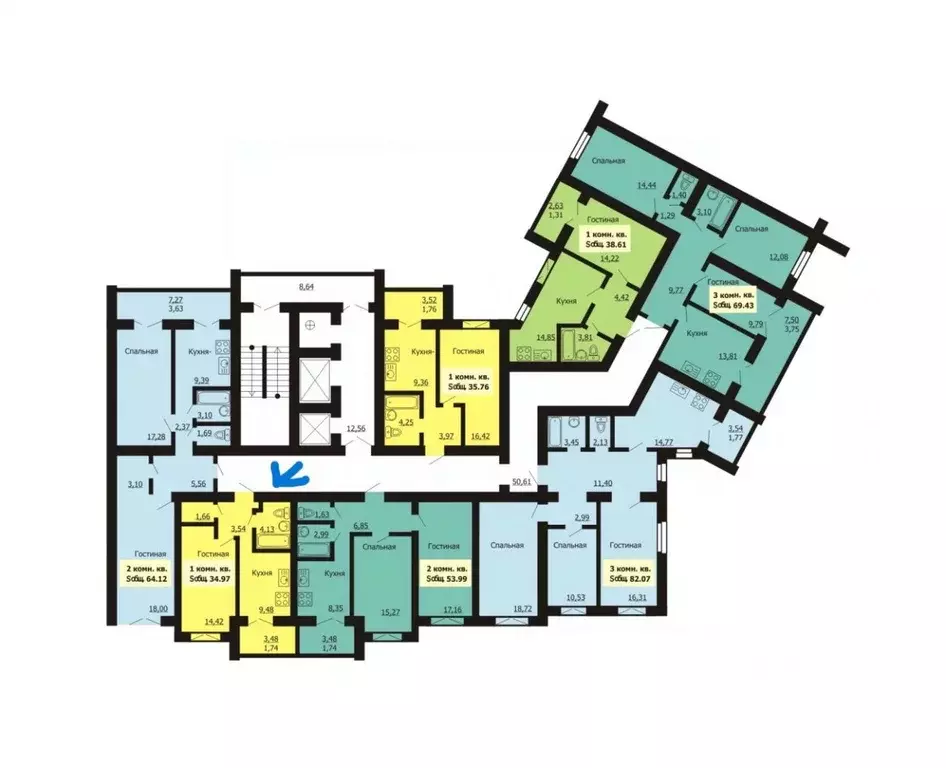 1-к кв. Коми, Сыктывкар ул. Карла Маркса, 100 (33.2 м) - Фото 1