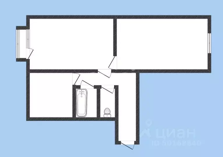 2-к кв. Саратовская область, Балашов ул. Орджоникидзе, 5 (46.5 м) - Фото 2