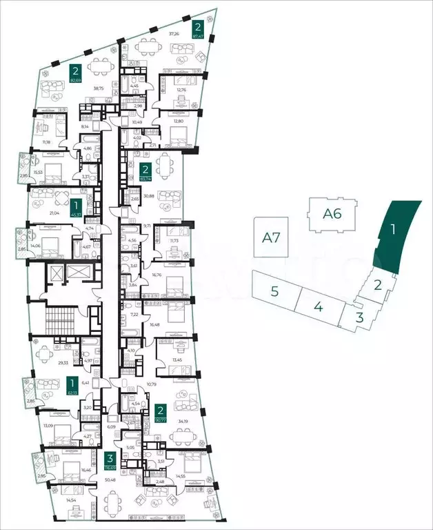 2-к. квартира, 87,5 м, 13/13 эт. - Фото 1