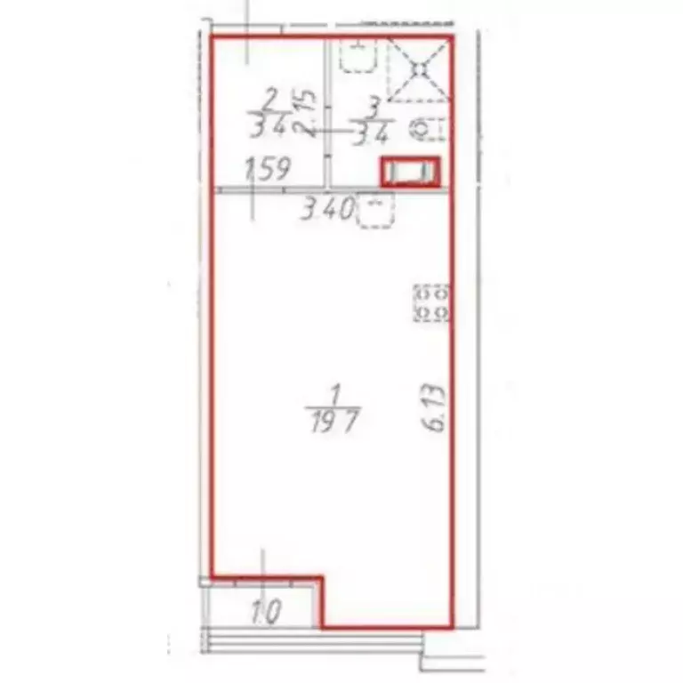 Студия Санкт-Петербург Планерная ул., 87к1 (26.5 м) - Фото 2