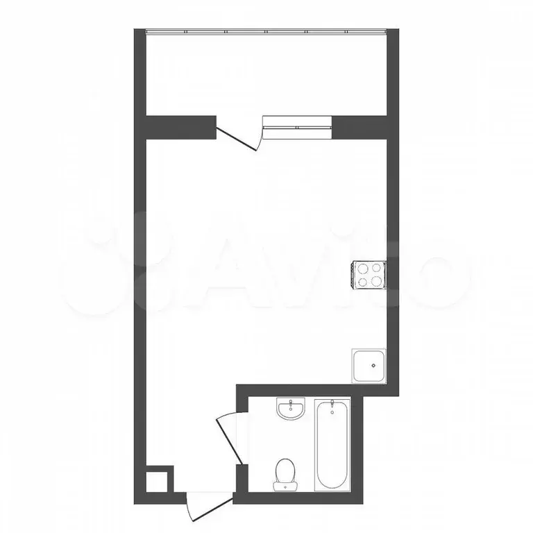 Квартира-студия, 12,7 м, 8/8 эт. - Фото 0