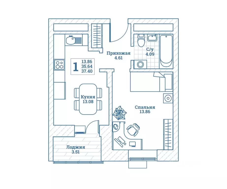 1-к кв. Московская область, Щелково городской округ, Монино пгт ул. ... - Фото 1