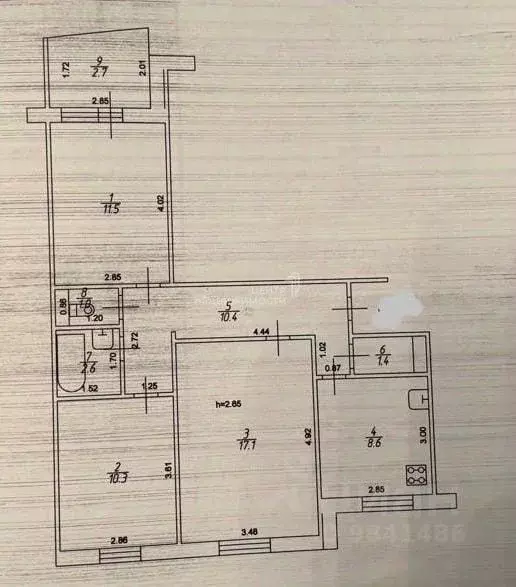 3-к кв. Татарстан, Казань ул. Гаврилова, 16а (67.0 м) - Фото 1