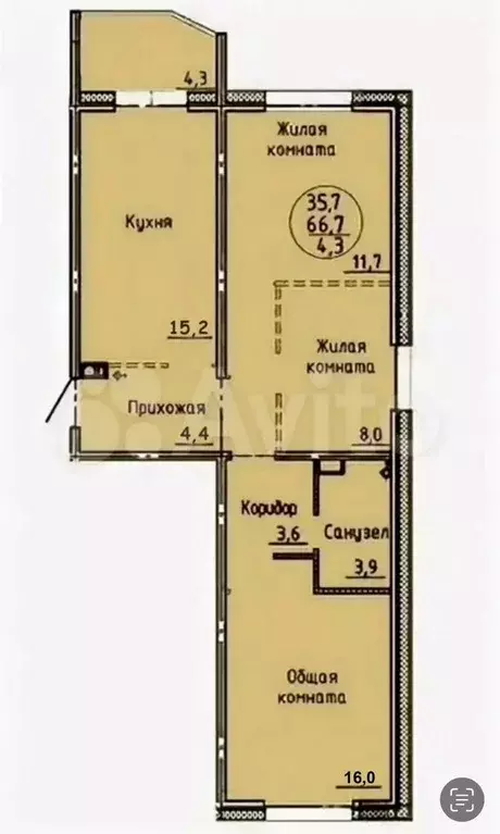 3-к. квартира, 70 м, 14/18 эт. - Фото 0