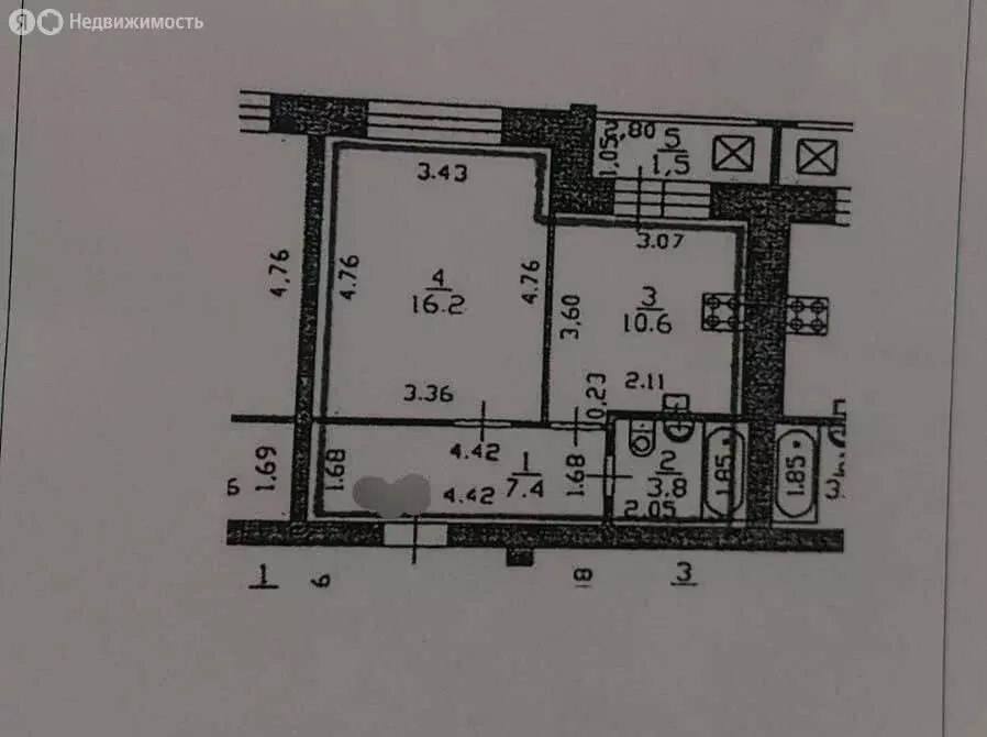 1-комнатная квартира: Йошкар-Ола, улица Павленко, 55 (38 м) - Фото 2