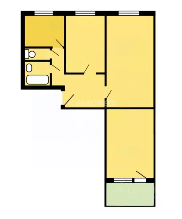 3-к кв. Москва проезд Шокальского, 37К2 (59.0 м) - Фото 2