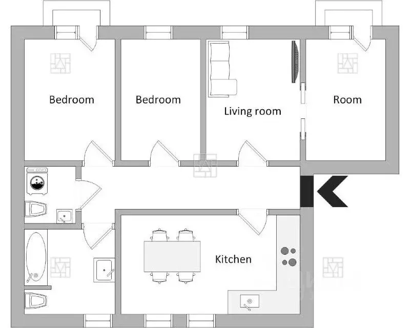 4-к кв. Москва Лаврушинский пер., 17С2 (107.0 м) - Фото 2