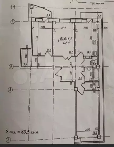 3-к. квартира, 81 м, 5/12 эт. - Фото 0