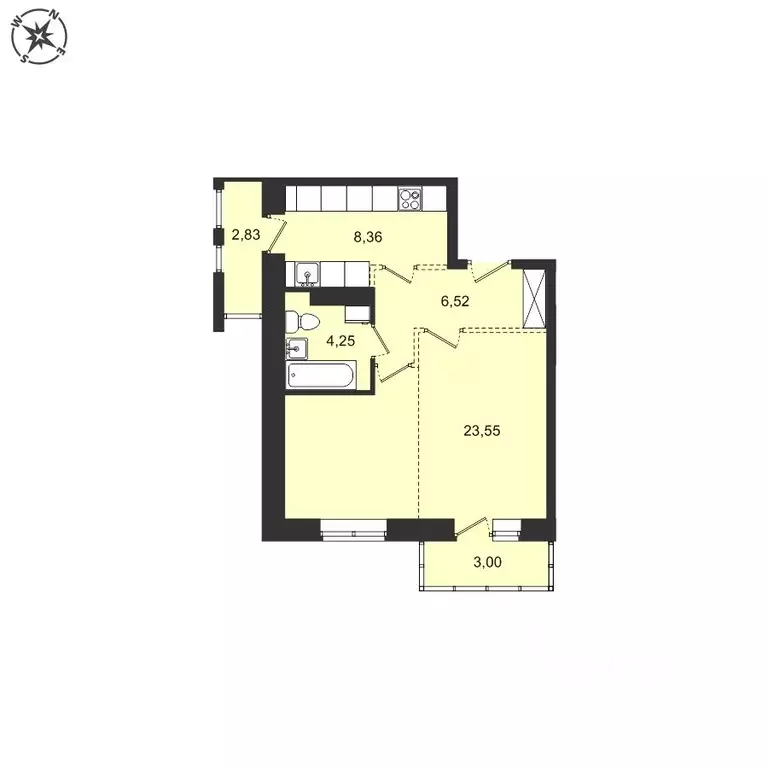 1-к кв. Иркутская область, Иркутский муниципальный округ, с. Мамоны ... - Фото 1