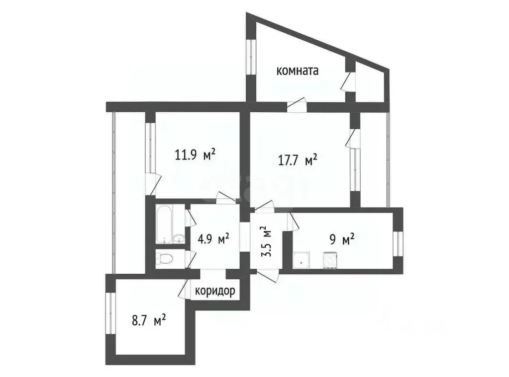 4-к кв. Севастополь ул. Громова, 60 (83.4 м) - Фото 2
