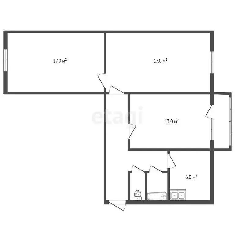 3-комнатная квартира: Озерск, Набережная улица, 43 (64.1 м) - Фото 1