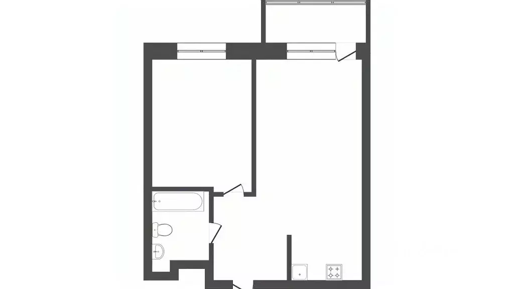 1-к кв. Тюменская область, Тюмень ул. Монтажников, 57 (44.5 м) - Фото 1