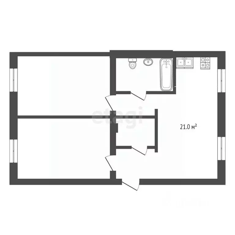 2-к кв. Калининградская область, Балтийск просп. Ленина, 101 (62.0 м) - Фото 2