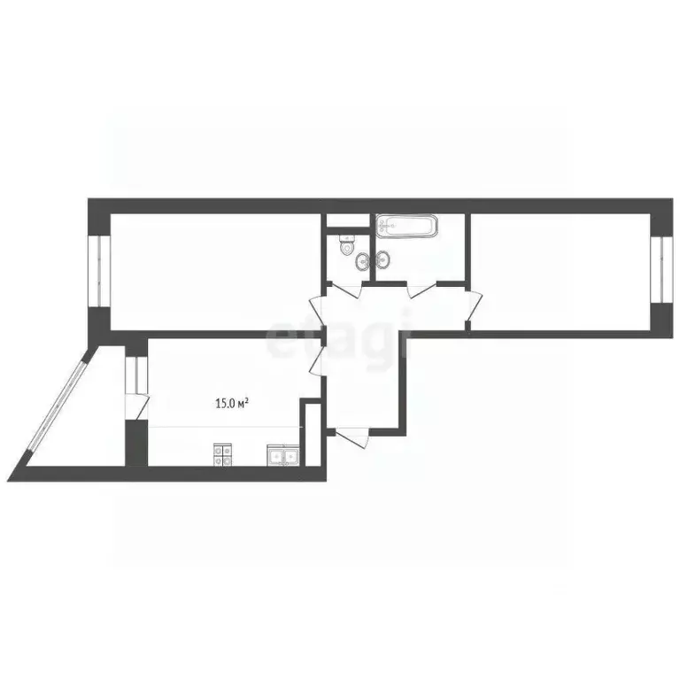 2-к кв. Московская область, Раменское ул. Крымская, 11 (63.8 м) - Фото 1