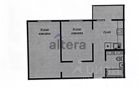 2-к кв. Татарстан, Казань ул. Александра Курынова, 6к2 (47.5 м) - Фото 2