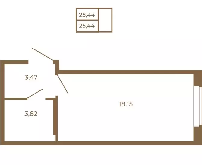 Квартира-студия: Сертолово, ЖК Новая История (25.44 м) - Фото 2