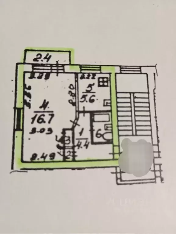 1-к кв. Санкт-Петербург Дибуновская ул., 57 (30.0 м) - Фото 0