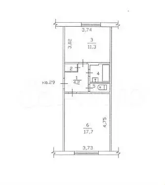 Аукцион: 1-к. квартира, 37,3 м, 1/5 эт. - Фото 0