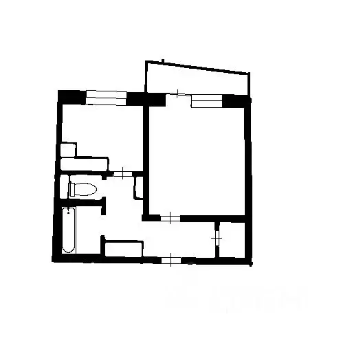 1-к кв. Челябинская область, Озерск Строительная ул., 56 (33.5 м) - Фото 2
