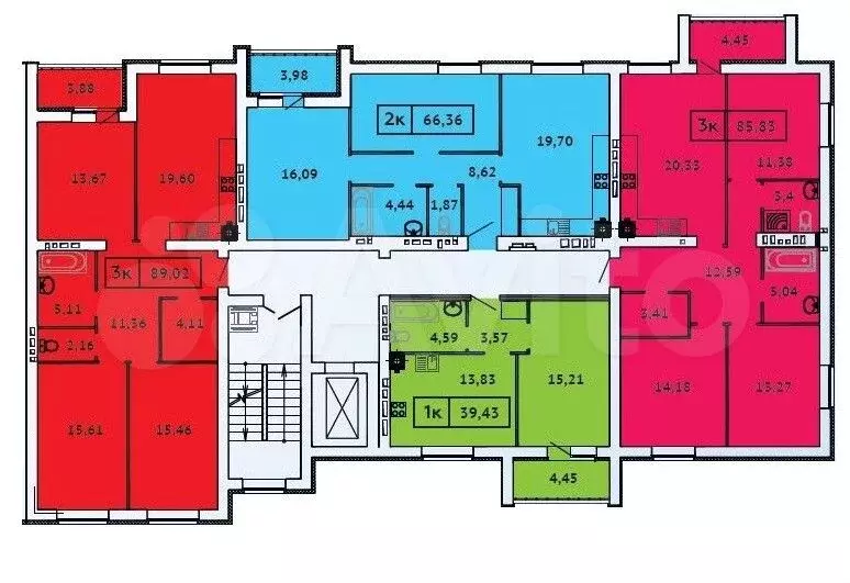 3-к. квартира, 89 м, 7/9 эт. - Фото 1