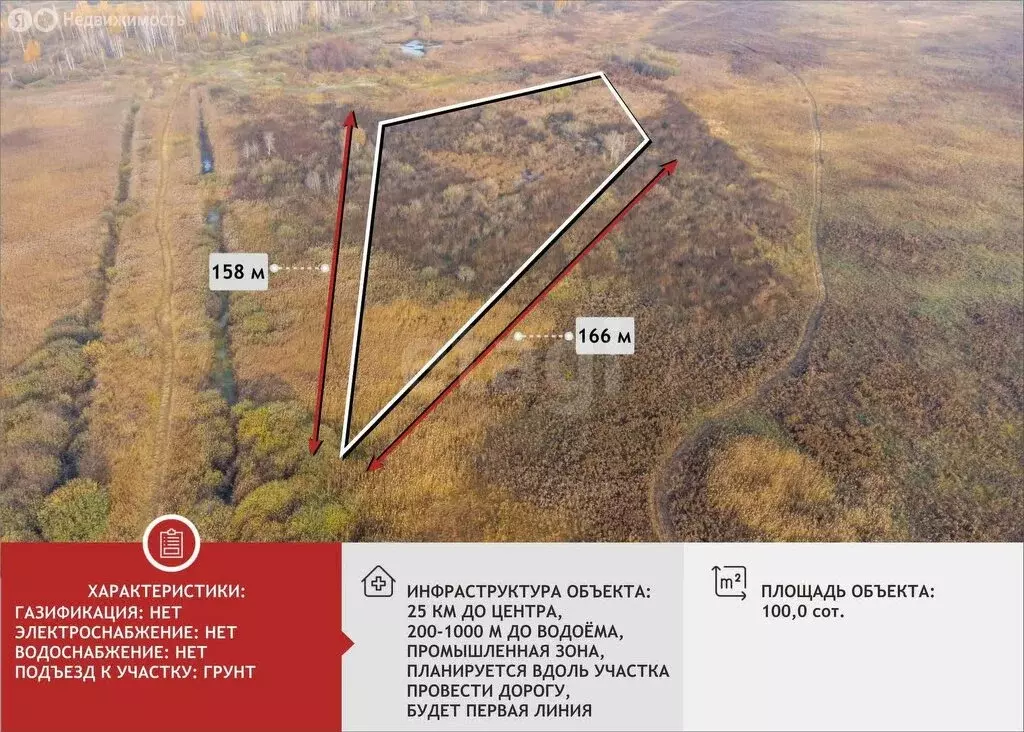 Участок в Тюмень, Ленинский округ (1000 м) - Фото 1