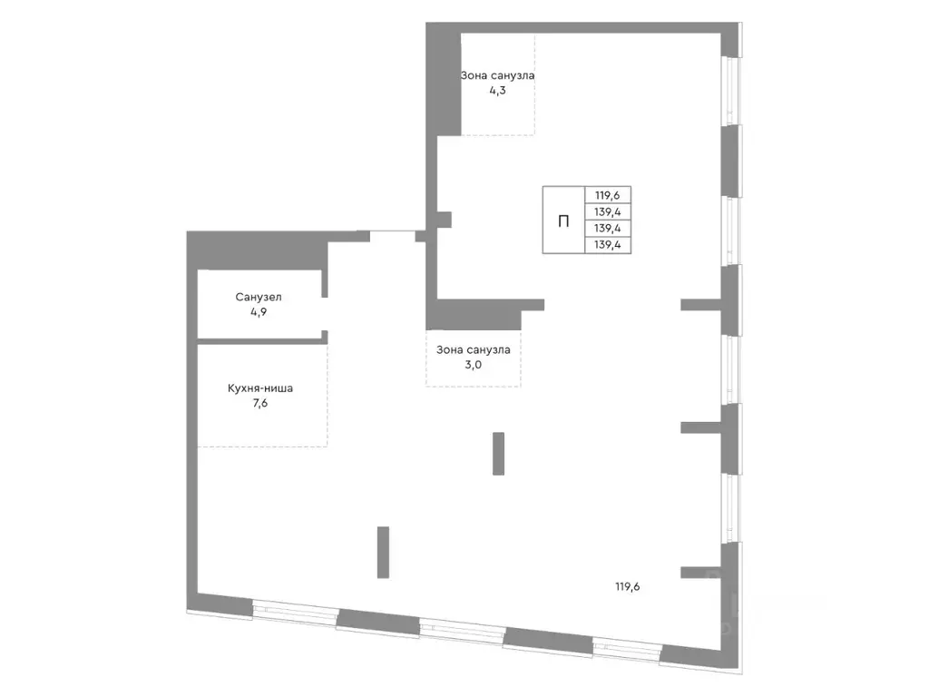 Свободной планировки кв. Челябинская область, Челябинск ул. ... - Фото 1