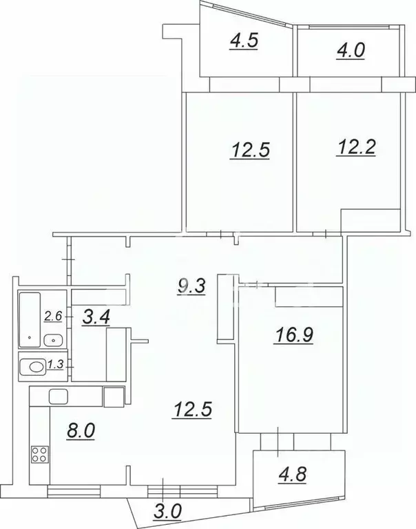 4-к кв. Самарская область, Самара ул. Георгия Димитрова, 94 (99.0 м) - Фото 1