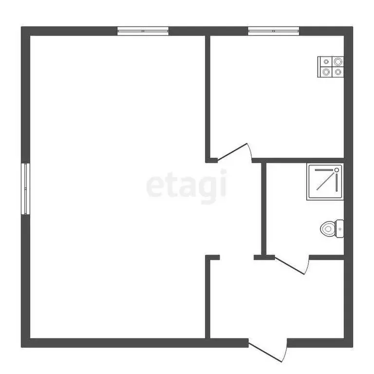 1-комнатная квартира: Троицк, 3-й Военный городок, 90 (31.7 м) - Фото 1