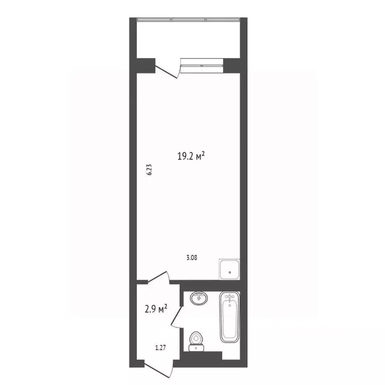 Студия Красноярский край, Красноярск ул. Карамзина, 12 (25.3 м) - Фото 2