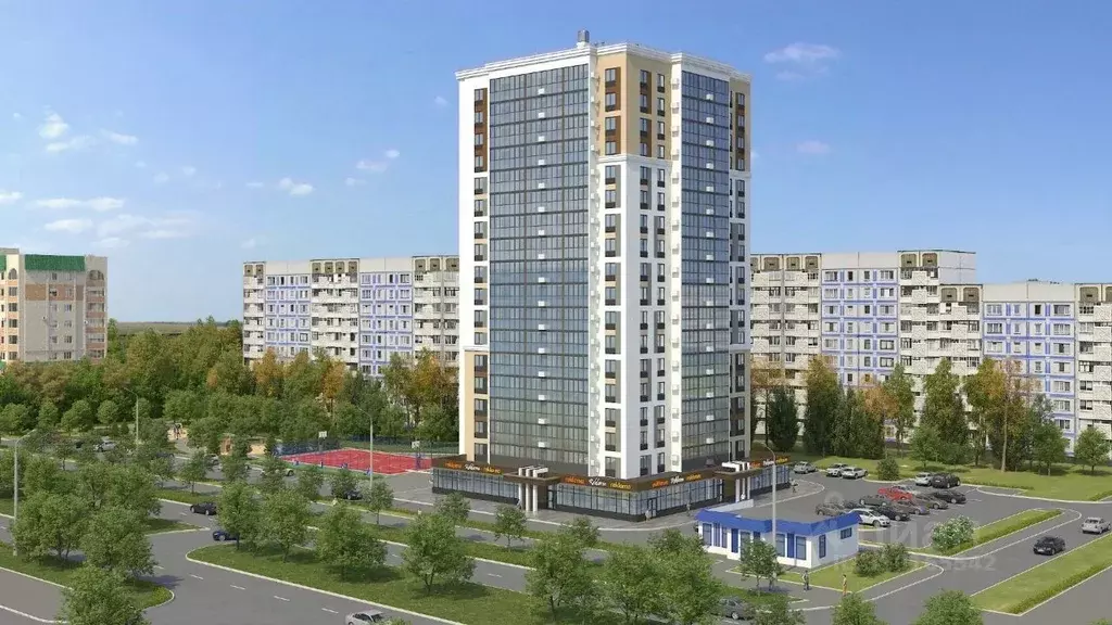 1-к кв. Татарстан, Нижнекамск просп. Шинников, 64А (40.2 м) - Фото 1