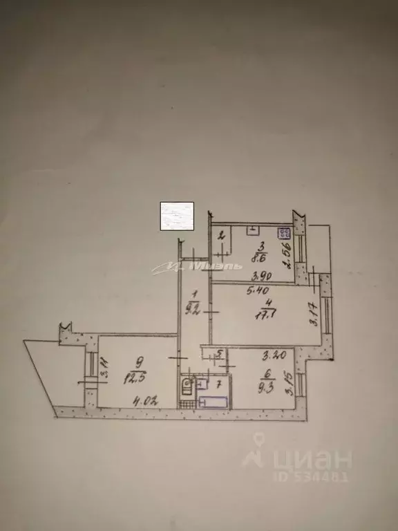 3-к кв. Крым, Симферополь ул. Куйбышева, 15 (65.7 м) - Фото 2