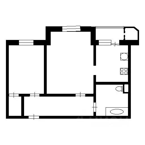 2-к кв. Ханты-Мансийский АО, Сургут Югорская ул., 5/2 (61.0 м) - Фото 1