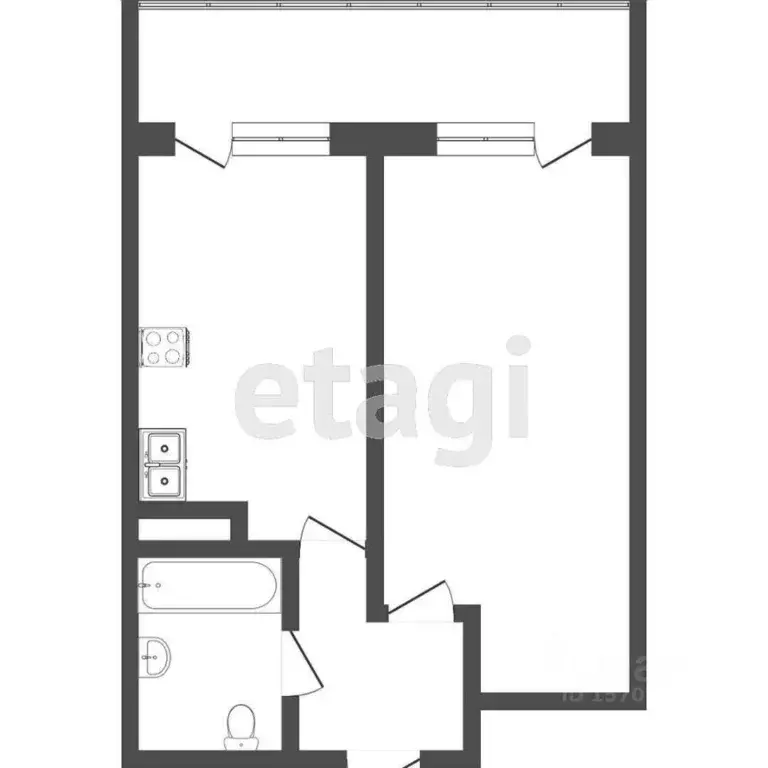 1-к кв. Санкт-Петербург бул. Александра Грина, 1 (42.0 м) - Фото 1