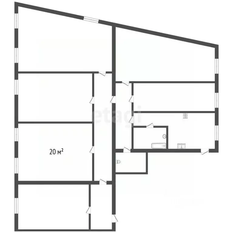 Комната Санкт-Петербург Ульяны Громовой пер., 8 (20.0 м) - Фото 2