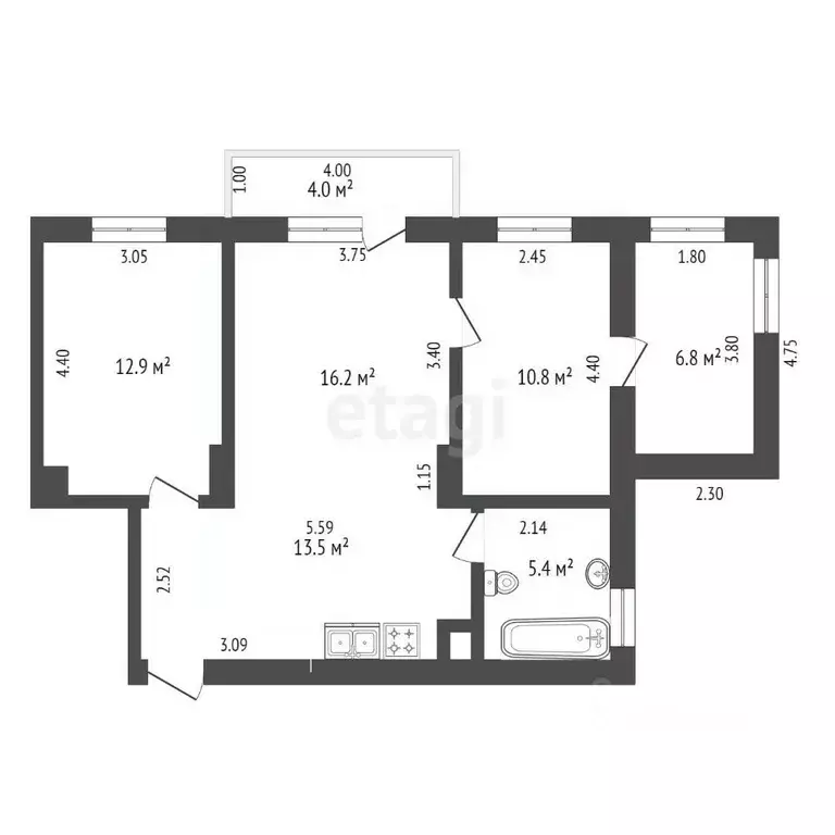 3-к кв. Краснодарский край, Новороссийск городской округ, с. ... - Фото 2