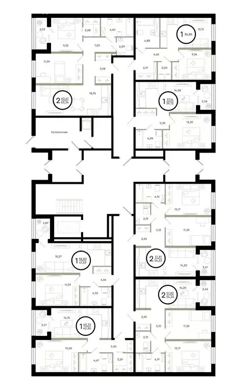 2-комнатная квартира: Тюмень, улица Александра Звягина, 5 (54.24 м) - Фото 1