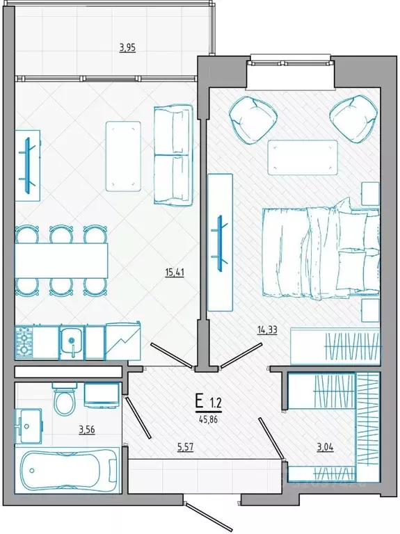 2-к кв. Курская область, Курск ул. Росинка, 7 (47.05 м) - Фото 0