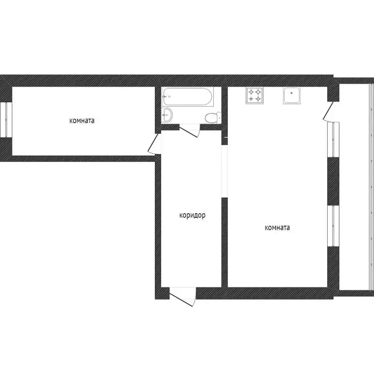 2-комнатная квартира: Кемерово, Комсомольский проспект, 63 (29.5 м) - Фото 1