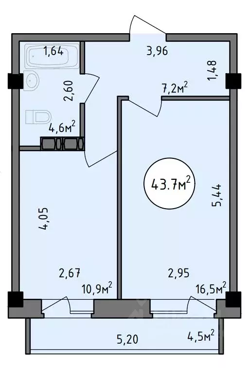1-к кв. Хакасия, Абакан Советская ул., 123 (43.7 м) - Фото 1