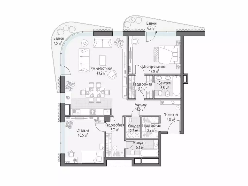 2-комнатная квартира: Москва, Большой Толмачёвский переулок, 5с1 ... - Фото 1