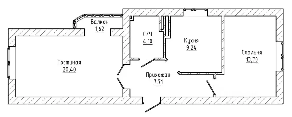2-к кв. Кабардино-Балкария, Баксан ул. Имени Ю.А. Гагарина (56.8 м) - Фото 2