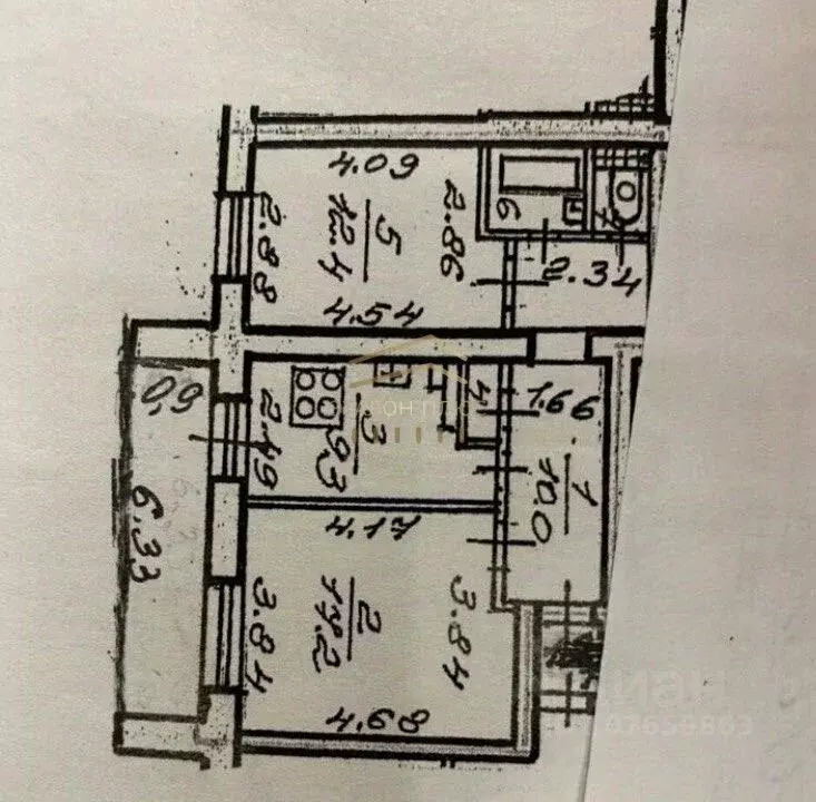 2-к кв. Санкт-Петербург Долгоозерная ул., 5К1 (53.3 м) - Фото 2