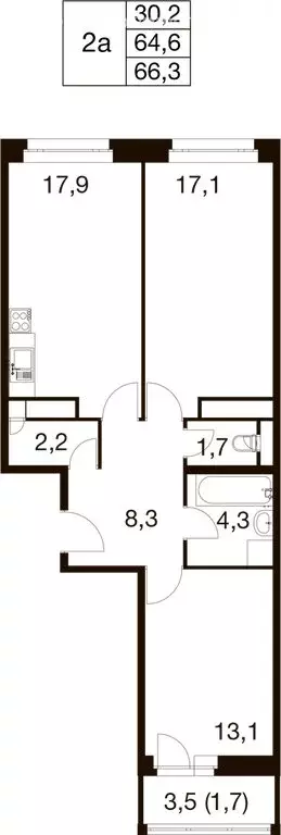 3-комнатная квартира: Балашиха, микрорайон Гагарина, Проектная улица, ... - Фото 1